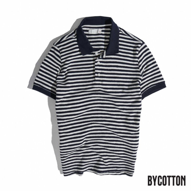 Áo Thun Polo Nam Cổ Bẻ Sọc Navy 2 BY COTTON Navy Stripe 2 Polo