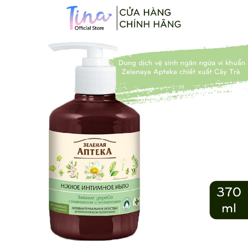 Dung dịch vệ sinh phụ nữ Zelenaya Apteka chiết xuất Cây Trà 370ml - 07807