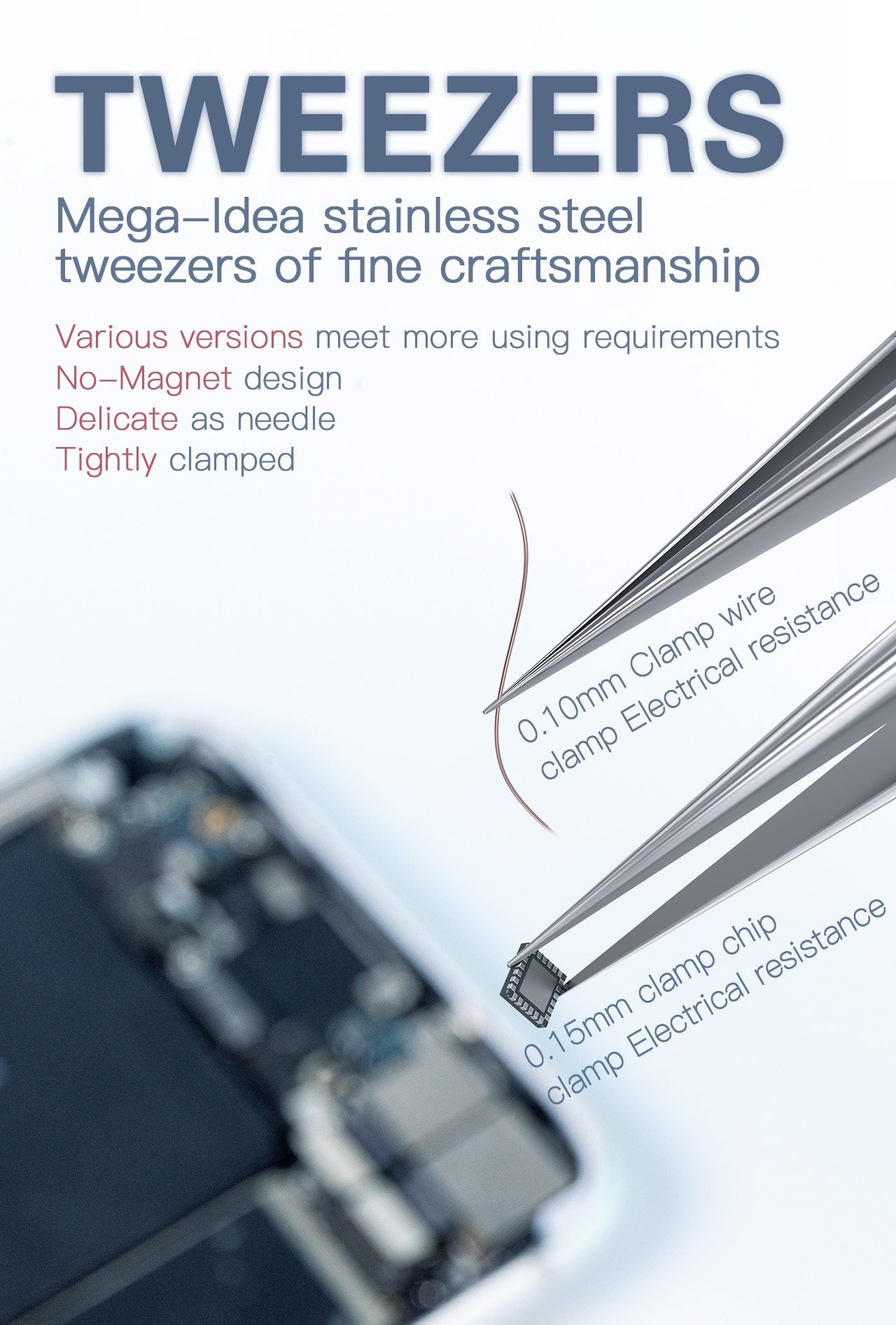 Nhíp Gắp Bằng Thép Không Gỉ 0.15mm 0.1mm--*&&&*- | BigBuy360 - bigbuy360.vn