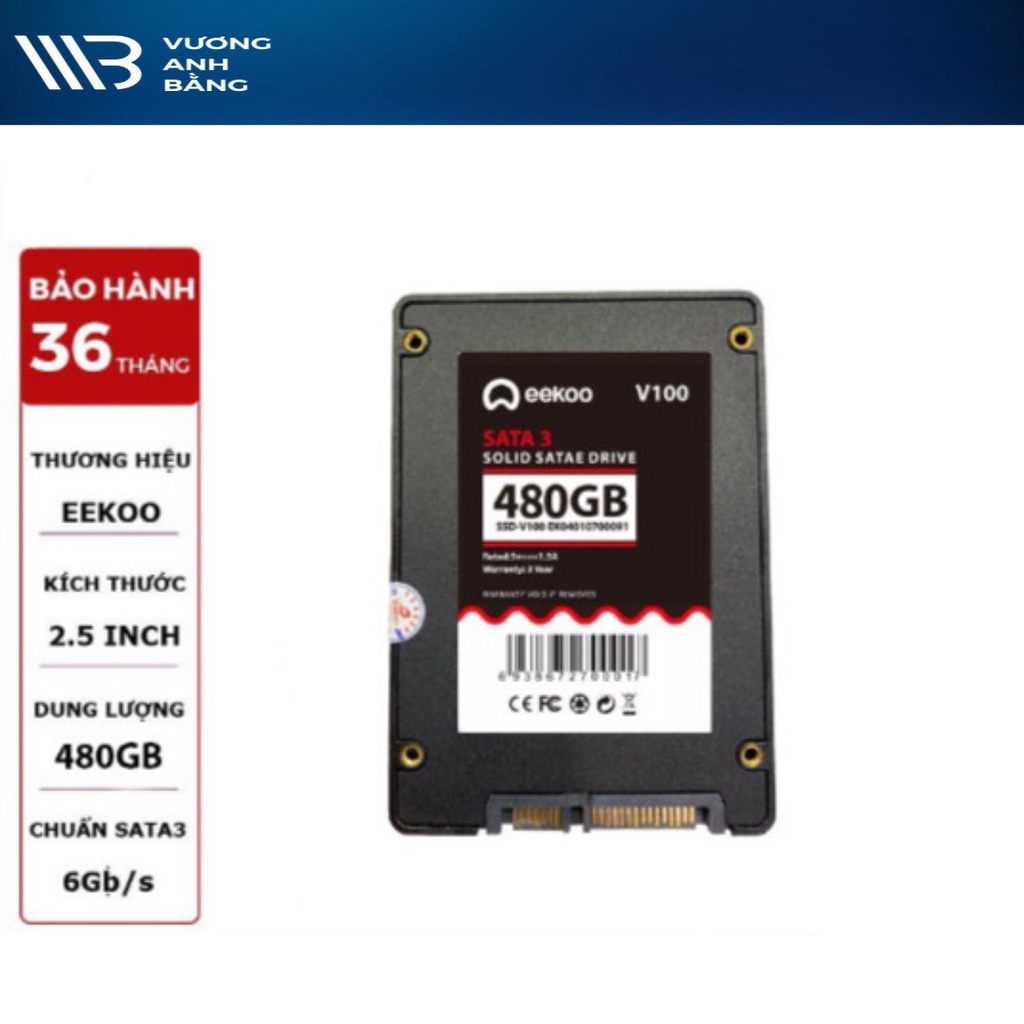 Ổ cứng SSD 480GB EEKOO V100- Hàng chính hãng VNG