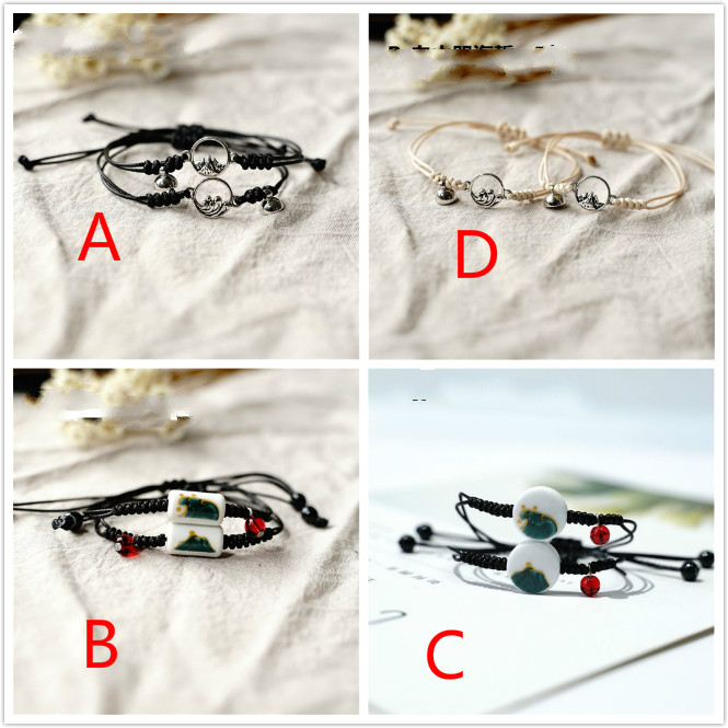 Vòng tay bện dây phong cách Hàn Quốc cho cặp đôi tùy chọn màu sắc