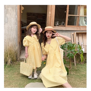 Đầm đôi mẹ và bé kẻ caro bam store