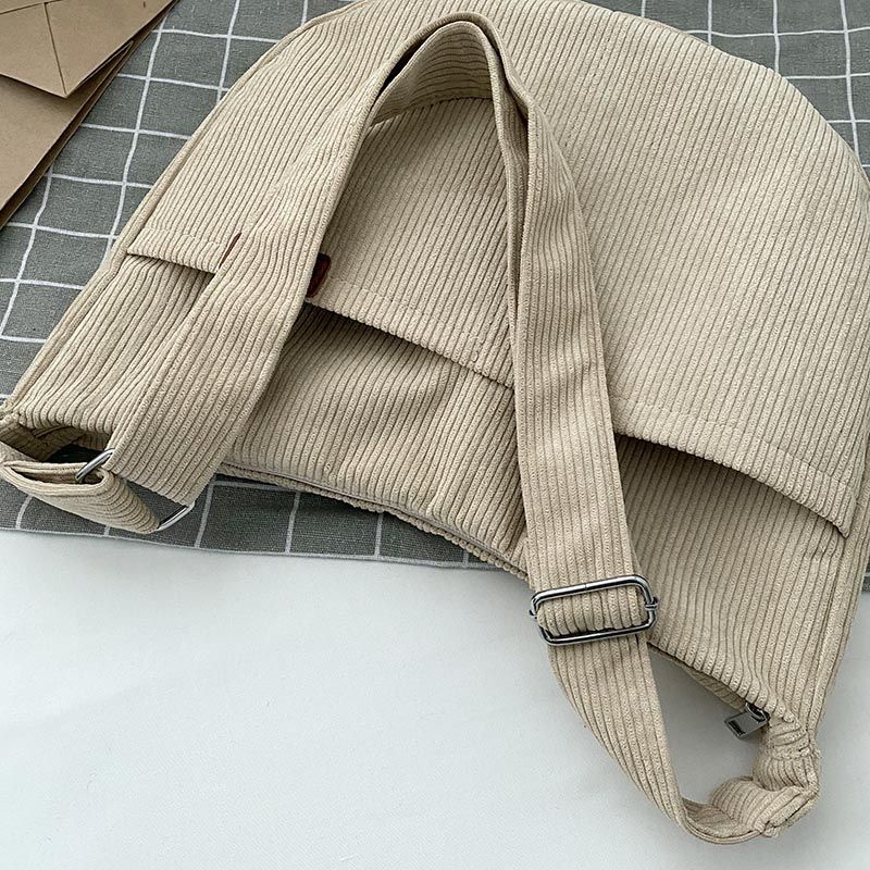 Túi Đeo Chéo Vải Nhung Phong Cách Retro Nhật Bản