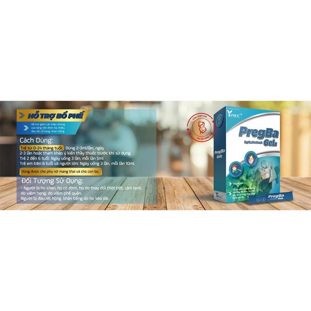 Gel bổ phế PregBa Gel - Hỗ trợ cắt cơn ho nhanh chóng, an toàn cho phụ nữ mang thai