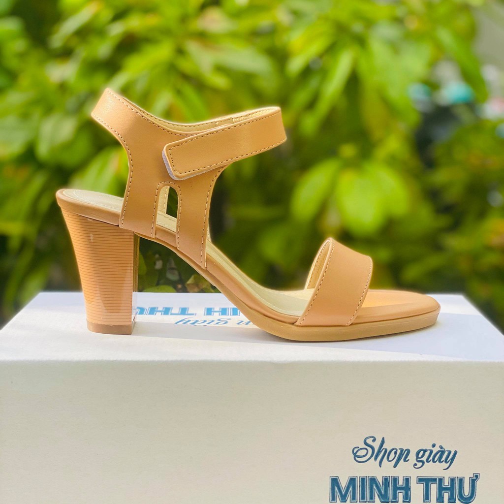 [shop giay minh thu] Sandal quai ngang 7cm MT224