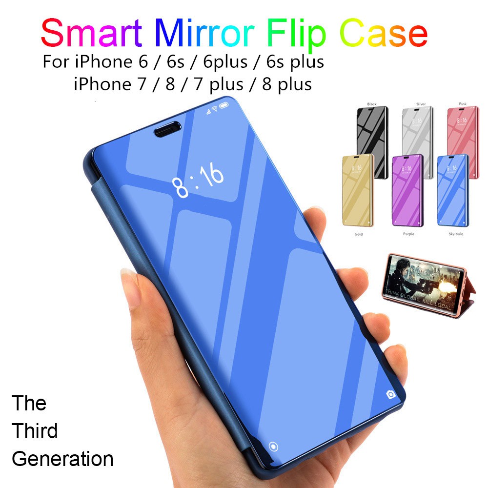 Ốp điện thoại nắp lật mặt gương thông minh cho IPHONE 8 7 6S 6 PLUS 8PLUS 7PLUS 6PLUS IPHONE7 IPHONE8 IPHONE6