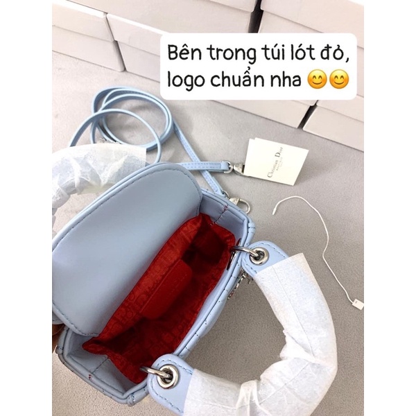 Túi Đi Ô 14 da lì khoá bạc nhỏ xinh đeo chéo đeo vai có hộp