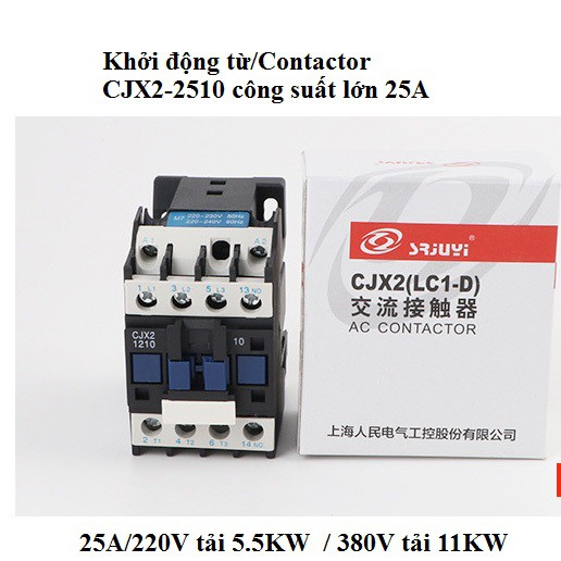Khởi động từ 1pha/3pha contactor 25A/ 220V /380v