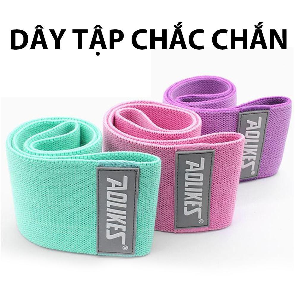 Dây miniband kháng lực tập mông, chân, đùi, tập gym kiểu mini band Aolikes