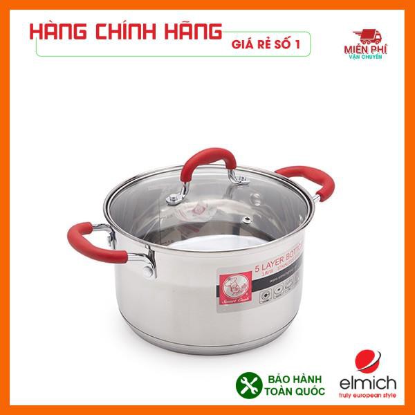 Bộ nồi inox Smartcook 3 chiếc size 16cm, 20cm, 24cm, bộ nồi elmich cao cấp, bảo hành 2 năm.