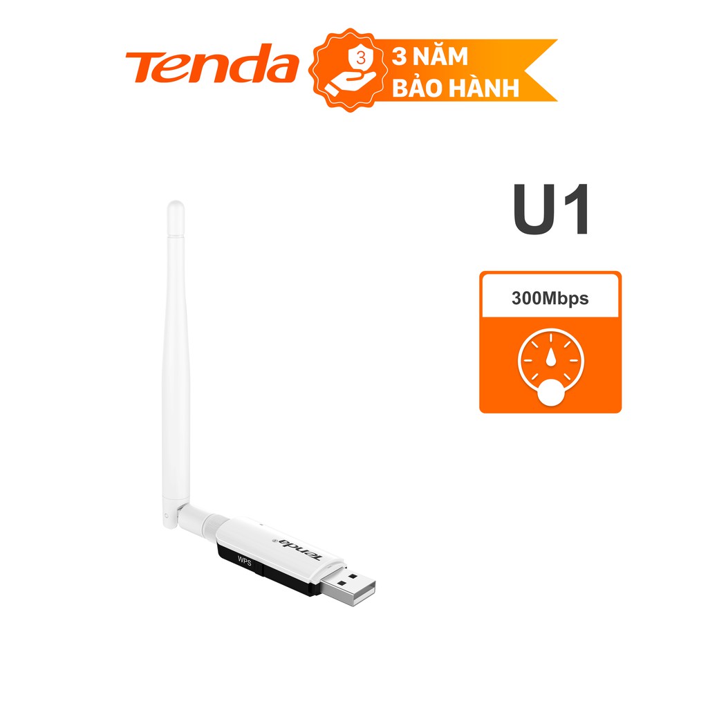 Tenda USB kết nối Wifi U1 tốc độ 300Mbps - Hãng phân phối chính thức