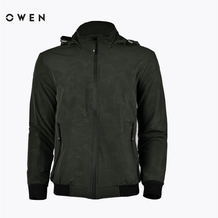 XẢ HÀNG OWEN - Áo khoác gió nam 2 lớp màu xanh rêu JK 81124 . ↺ .new * *