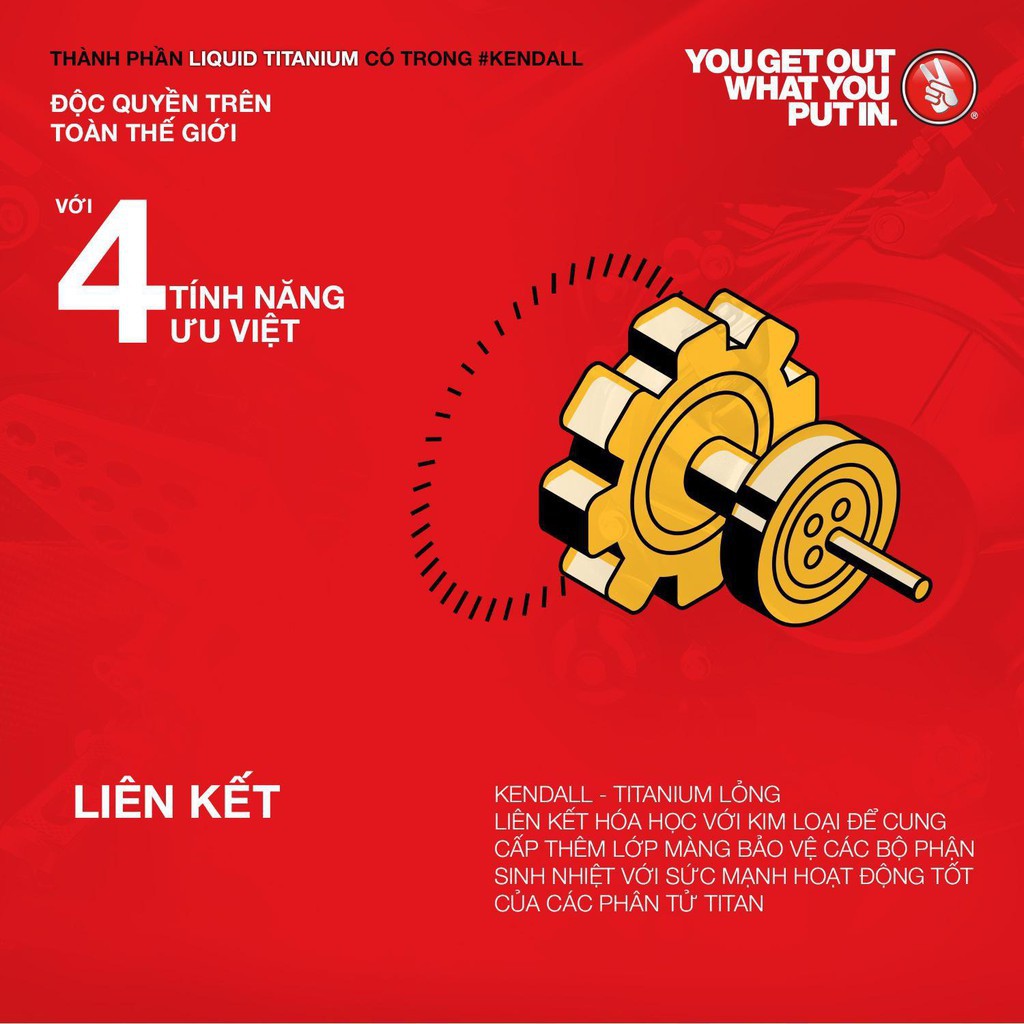 Nhớt tổng hợp Kendall Liquid Titanium 10w40 dành cho xe tay ga,Nhập Mỹ