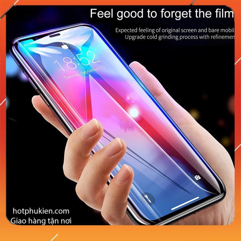 Miếng dán kính cường lực màn hình iPhone XR Baseus mỏng 0.3mm thế hệ mới mặt kính phủ nano
