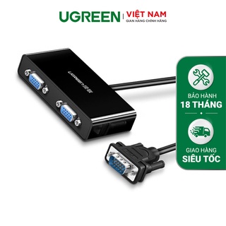Bộ chia cổng VGA 1 ra 2 Ugreen 20918 độ phân giải Full HD dùng cho máy tính
