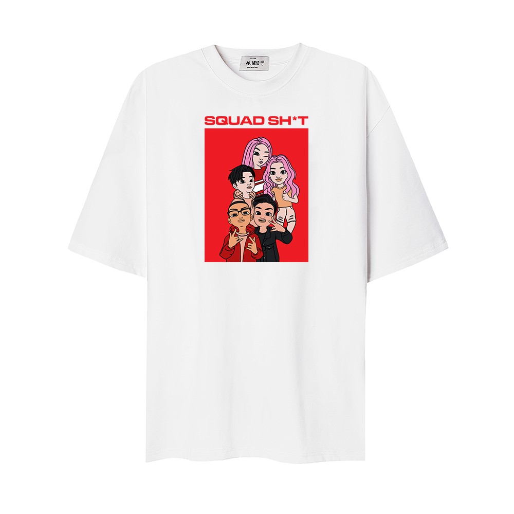 Áo Phông Nam MYO Vải Cotton In Hình Squad 2694