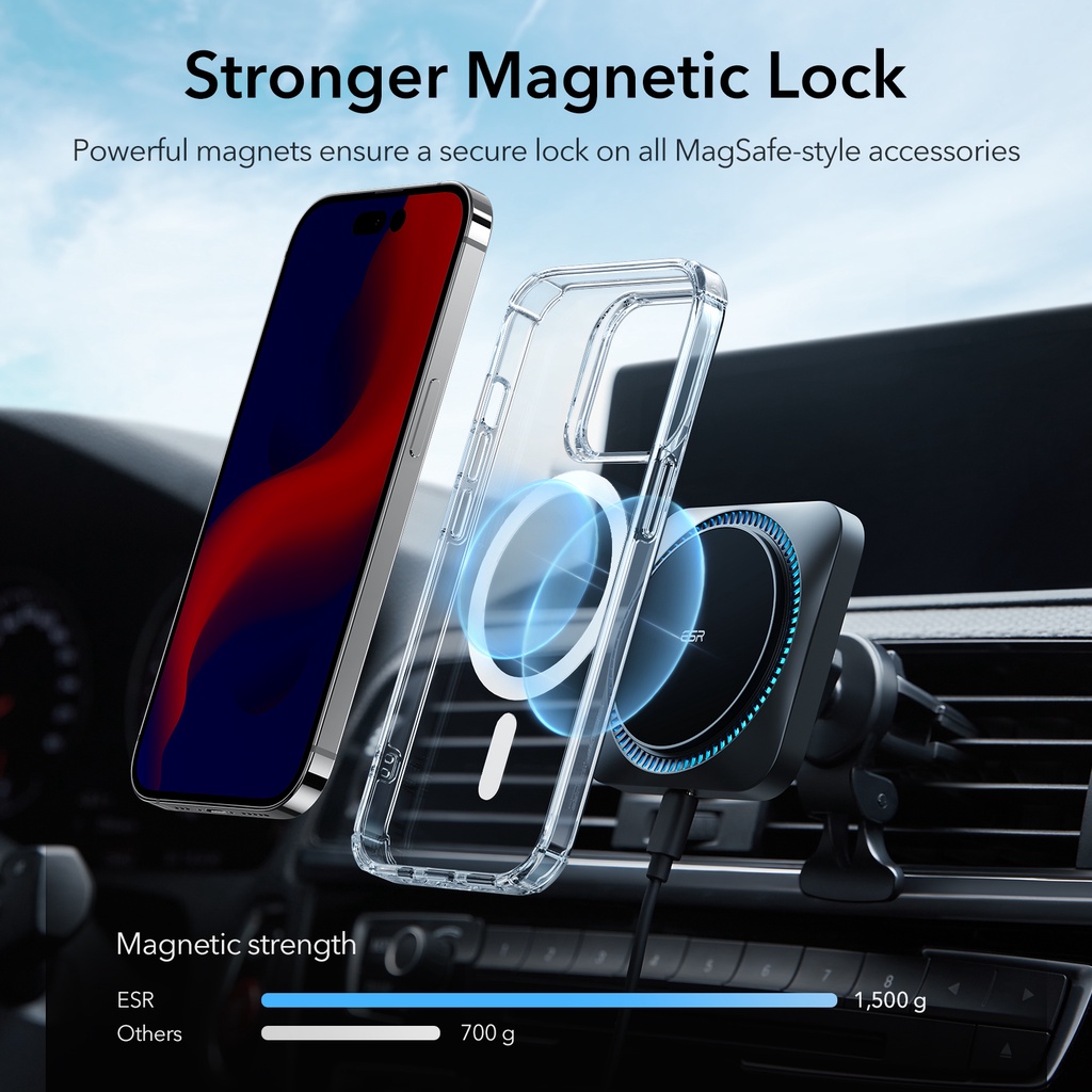 ESR Krystec™ Ốp Điện Thoại Trong Suốt Từ Tính Cho iPhone14 / iPhone 14 Plus / iPhone 14 Pro / iPhone 14 Promax
