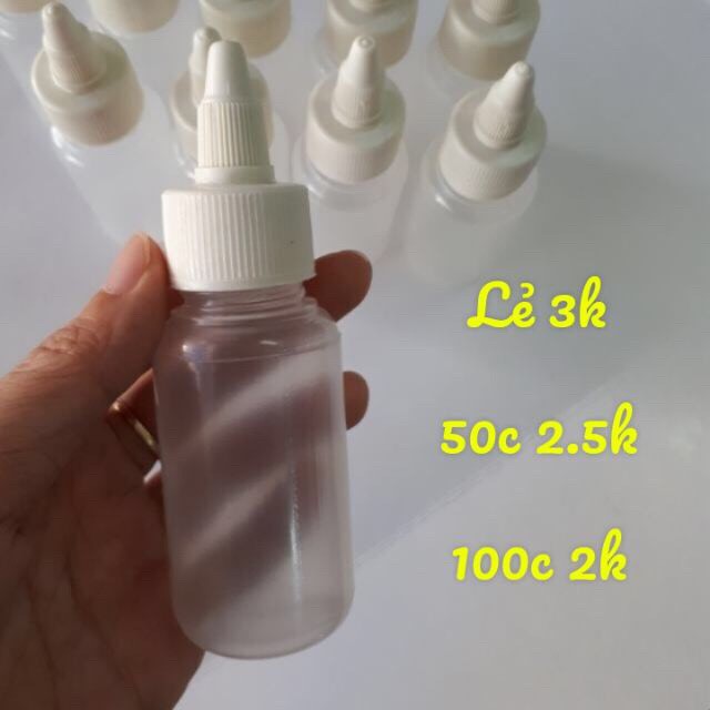 Chai nhựa nhỏ giọt 50ml/100ml - chai lọ mỹ phẩm