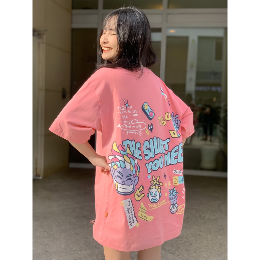 Áo thun TSUN Sticker Pink Tee - Hồng - Unisex | BigBuy360 - bigbuy360.vn