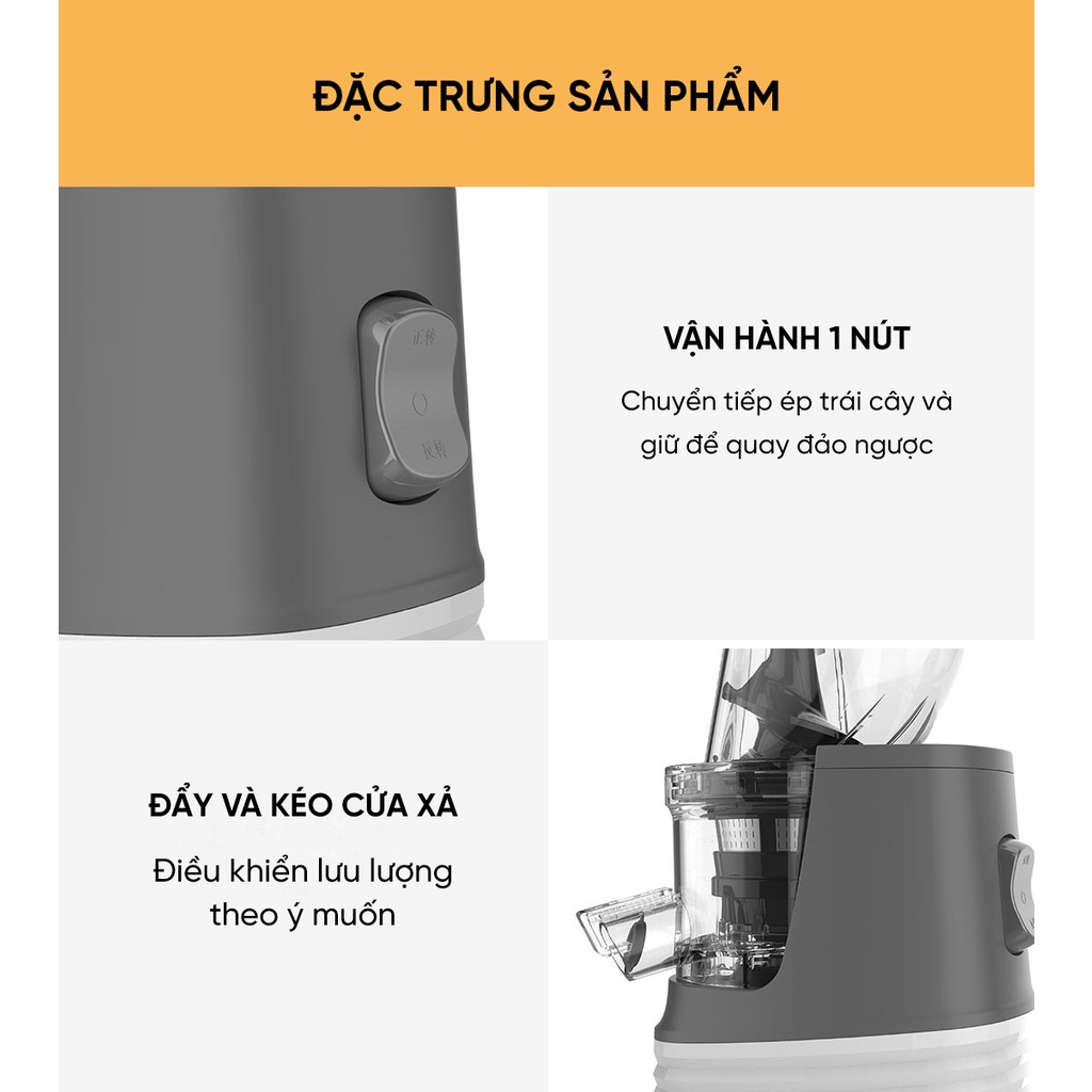 Máy Ép Chậm Trái Cây/Rau Củ/Hoa Quả Xiaomi BUD Bản Pro 250W | Hàng Chính Hãng | Mimax Store