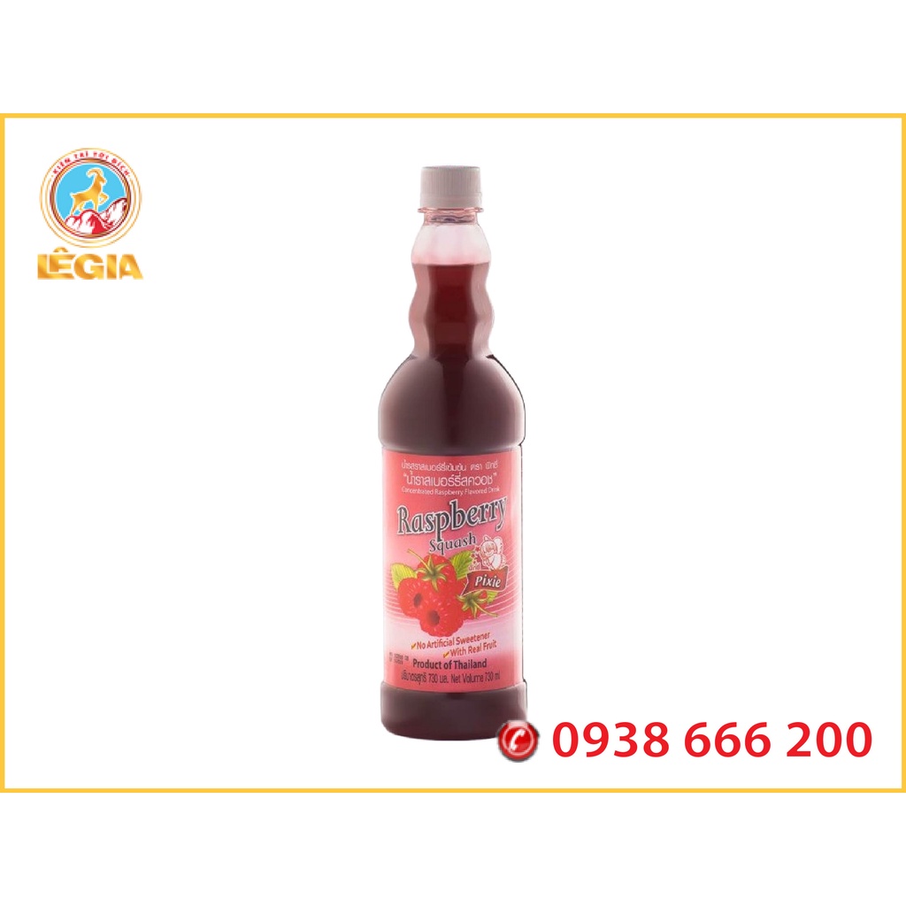 SIRO PIXIE PHÚC BỒN TỬ 730ML - SIRO RASPBERRY SYRUP