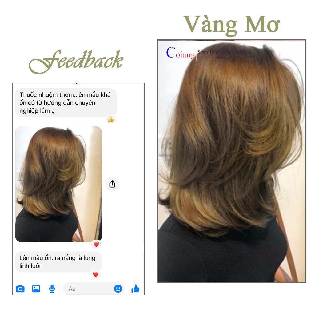 Thuốc nhuộm tóc màu VÀNG MƠ không cần thuốc tẩy tóc Chenglovehairs, Chenglovehair