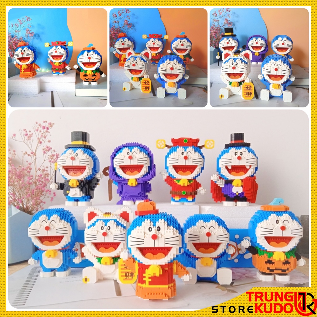 Mô hình Doremon dạng Đồ chơi xếp hình Doraemon nhiều mẫu dùng làm quà tặng, đồ decor