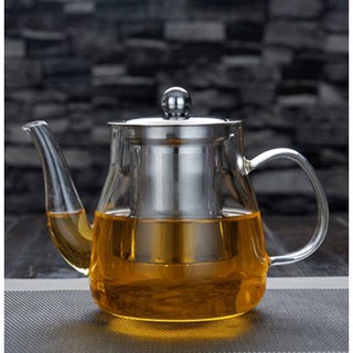 Ấm trà thủy tinh dung tích 600 ml - chịu nhiệt