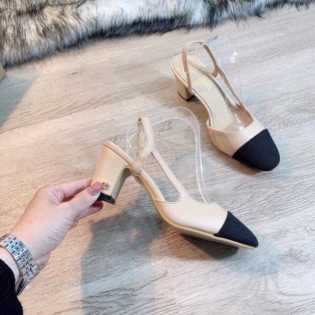 Giày Captoe gót vuông 5cm