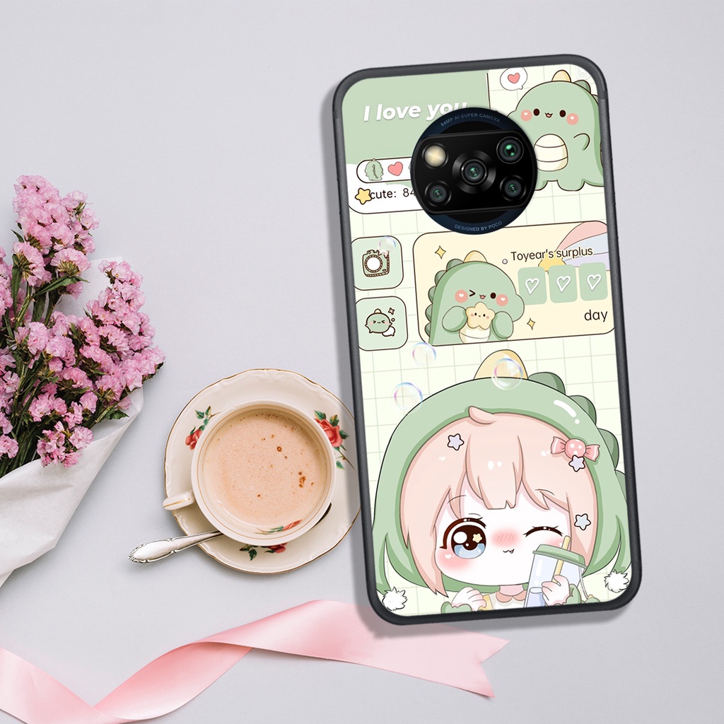 [HOT]ỐP XIAOMI  POCO X3 , IN HÌNH KHỦNG LONG CHIBI SIÊU DỄ THƯƠNG.