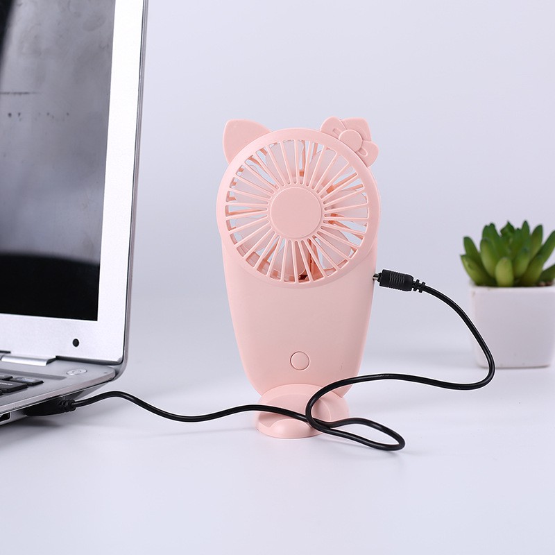 Quạt mini cầm tay Quạt để bàn di động với giá đỡ điện thoại di động Sạc USB quà tặng quạt điện MS3273