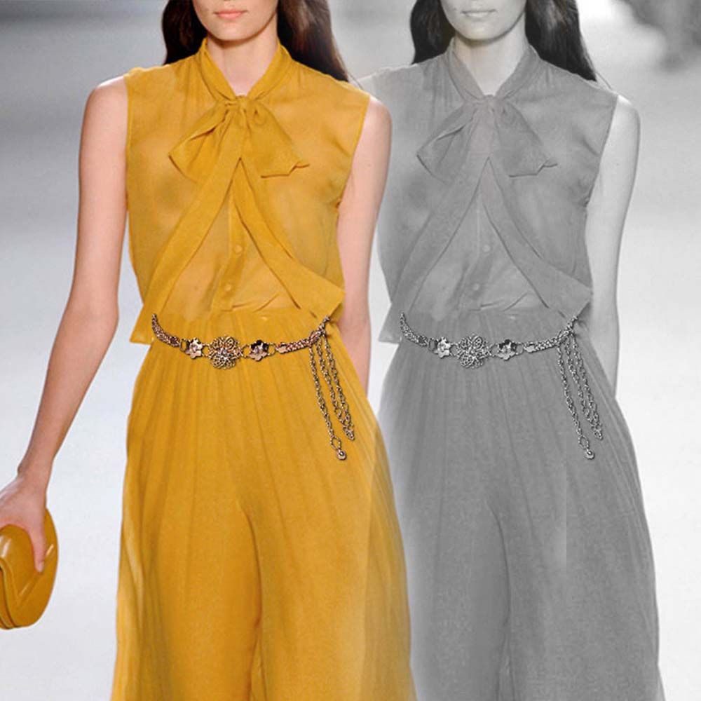 Thắt Lưng Bằng Kim Loại Nhiều Màu Sang Trọng Cho Nữ