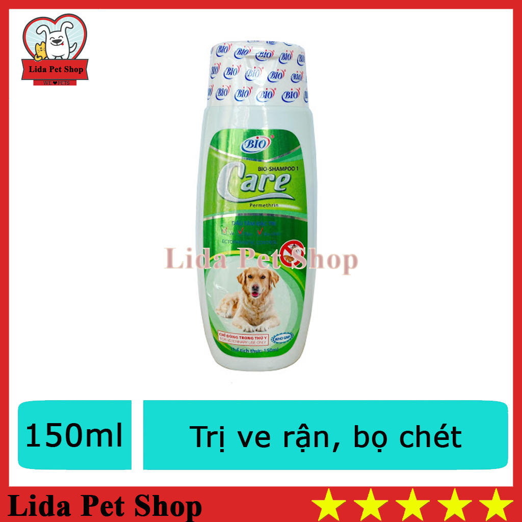 Sữa tắm Bio Care đặc trị ve rận, bọ chét cho thú cưng 150ml - Lida Pet Shop