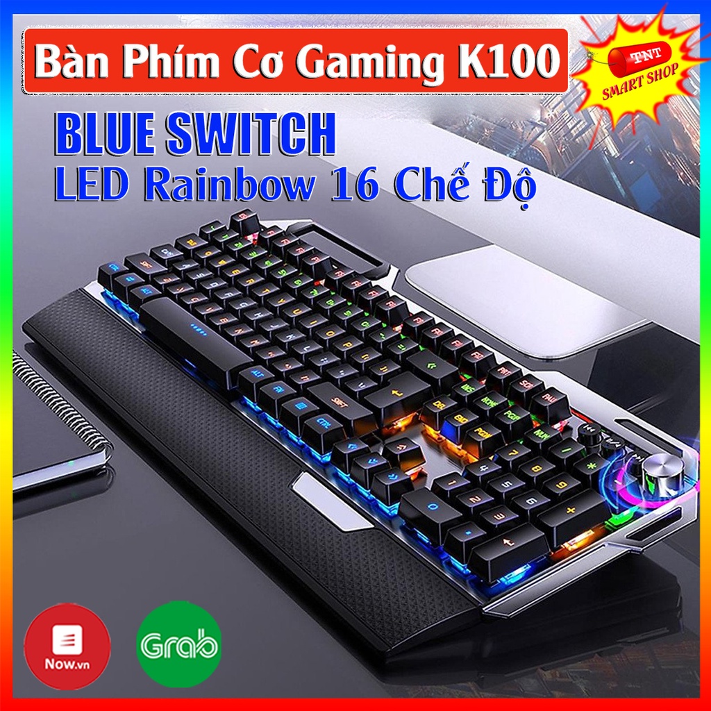 Bàn Phím Cơ Gaming K100 Full Tích Hợp LED Rainbow 16 Chế Độ- Dành Cho Game Thủ - Streamer