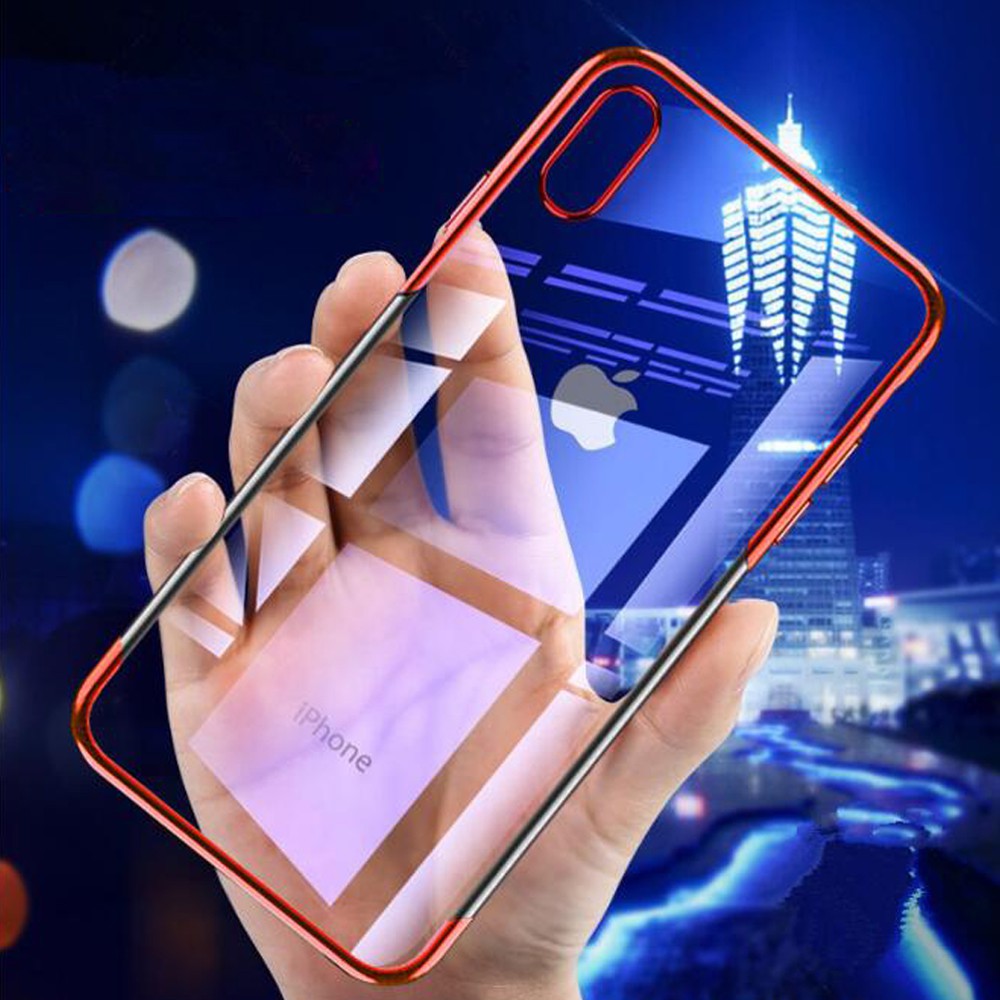 Ốp Điện Thoại Tpu Silicon Mềm Siêu Mỏng Trong Suốt Mạ Viền Dành Cho Iphone Xs Xs Max Xr X 8 7 Plus 6s 6 | BigBuy360 - bigbuy360.vn