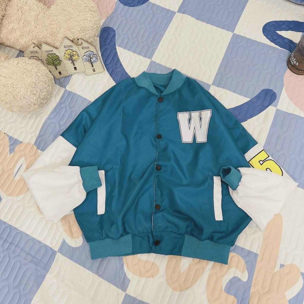 ÁO KHOÁC NỮ PHONG CÁCH BOMBER CẢN GIÓ ĐI MƯA CAO CẤP CO BỐN MÀU MẶC BỐN MÙA