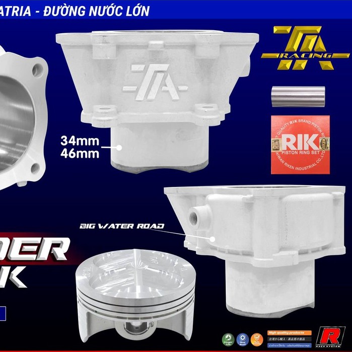 LÒNG KIẾNG PISTON BẠC RAIDER FI GSX150 62 MM /68 MM /71 MM TA RACING