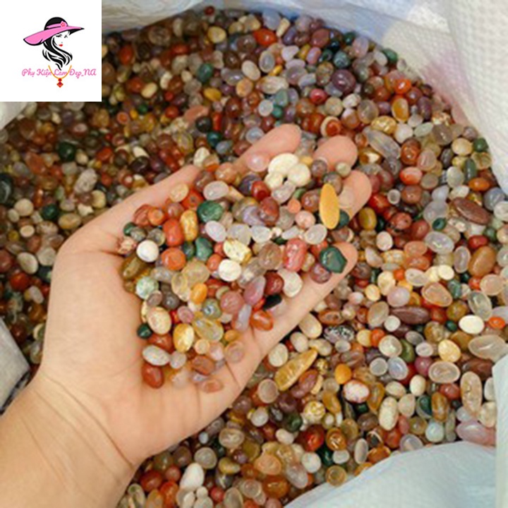 100gr Đá Mã Não Tự Nhiên - Đá Thanh Tẩy - Trang Trí Thả Bể Cá, Rải Chậu Cây Cảnh