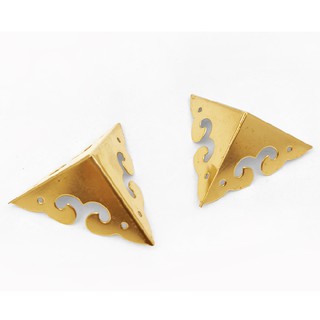 Bịt Góc - Bịt Góc Vuông Họa Tiết Vàng Nhạt D003 - 20mm Bộ 2 Cái