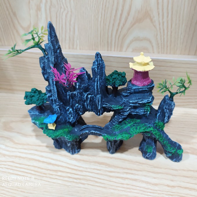 Cây cổ thụ Size 19x15 cm cho bể cá cảnh bơi tung tăng tiểu cảnh Chùa non nước