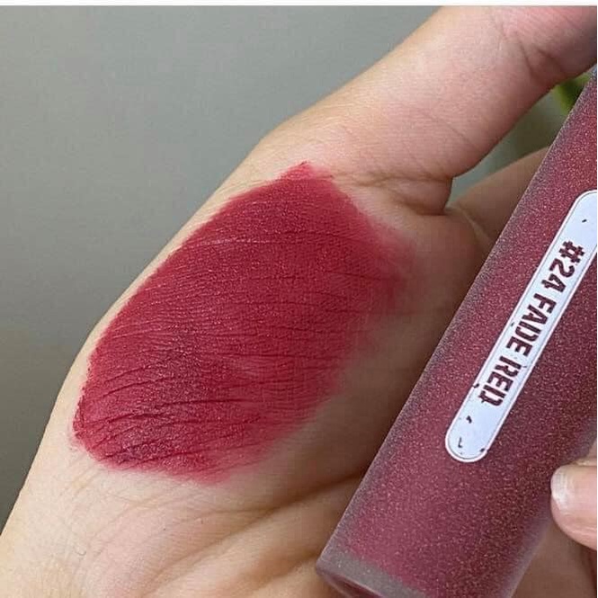 Son kem lì Romand 24  𝐅𝐚𝐝𝐞 𝐑𝐞𝐝 hồng đỏ ánh tím