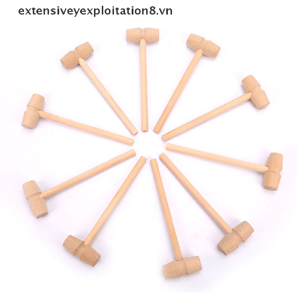 Set 10 Búa Gỗ Đồ Chơi Mini Thay Thế Cho Bé