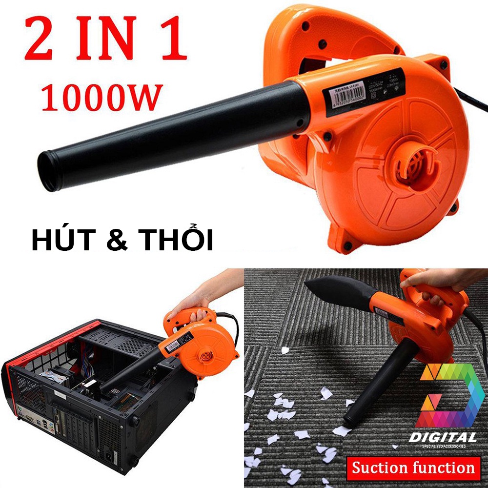 Máy Thổi Bụi &amp; Hút Bụi Đa Năng 2 in 1 Công Suất 1000W Electric Blower