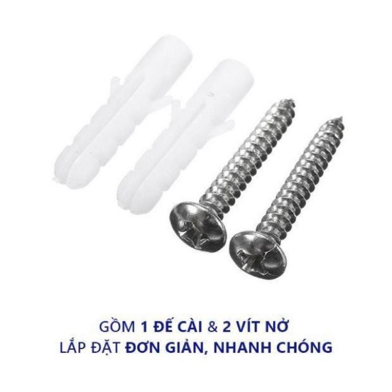 Giá đỡ vòi sen vòi xịt bằng nhựa ABS mạ crom sáng bóng hình vuông có 2 khấc điều chỉnh tiện dụng - QM0046