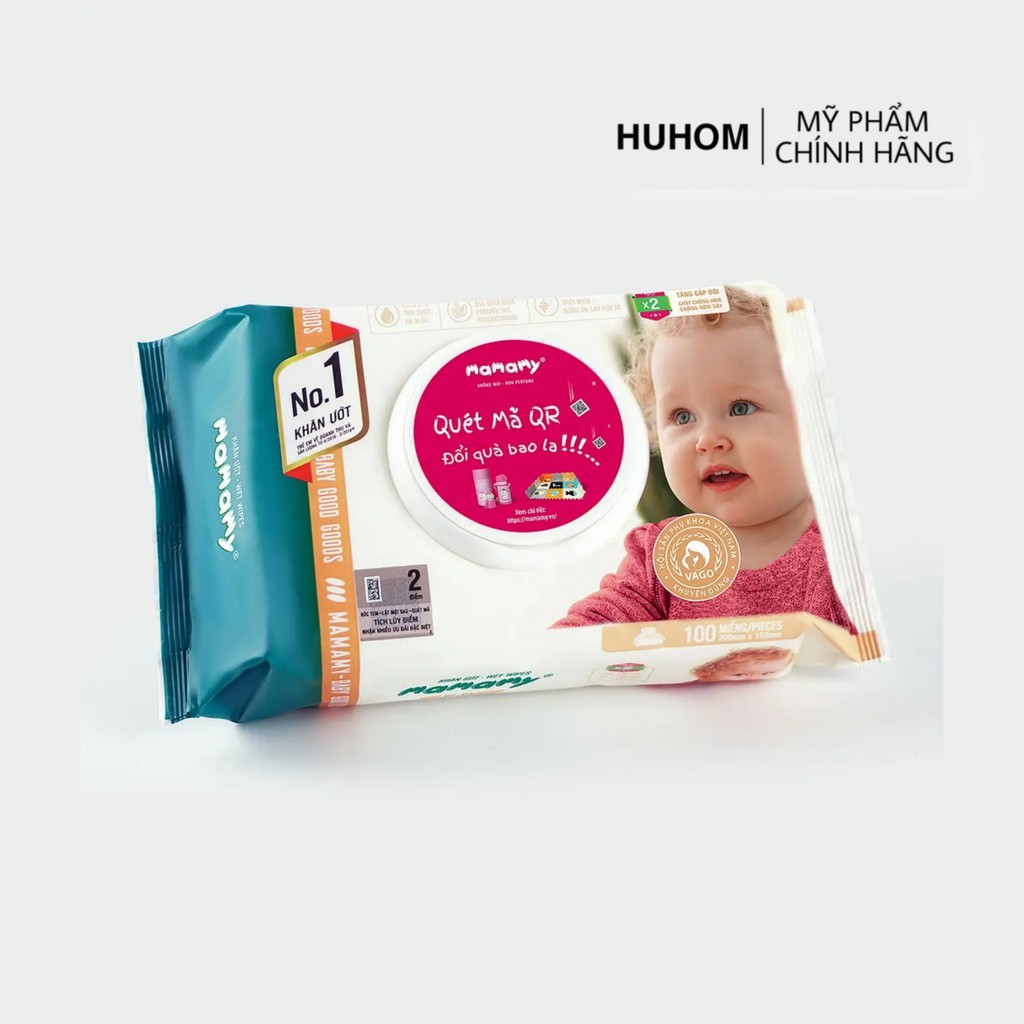 COMBO 3 KHĂN ƯỚT MAMAMY 100 TỜ