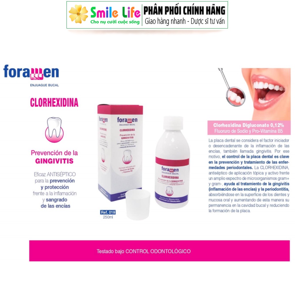 SMILE LIFE | Gel bôi Nhiệt Miệng, Viêm Nướu, Trầy Xước Niêm Mạc, Chảy Máu Chân Răng - Foramen ® 36g