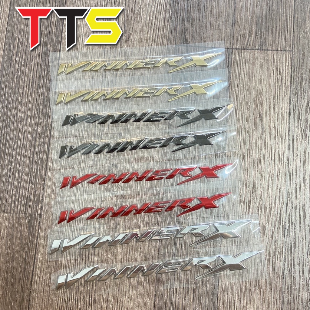 Bộ tem WINNER X đầy đủ màu sắc sử dụng dán ốp lườn 2 bên dàn áo, tem nhựa cứng zin xi bóng
