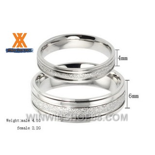 Nhẫn cặp mạ cát N115 (màu bạc) - winz.vn