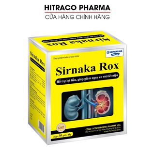 Thực phẩm bảo vệ sức khỏe Sirnaka Rox hỗ trợ lợi tiểu, giảm nguy cơ sỏi tiết niệu Hộp 10 gói [Sirnaka Rox]