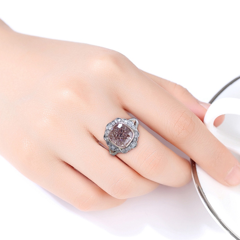 flowersqueen Nhẫn Đeo Tay Kim Loại Đính Đá Thanh Lịch Cho Nữ